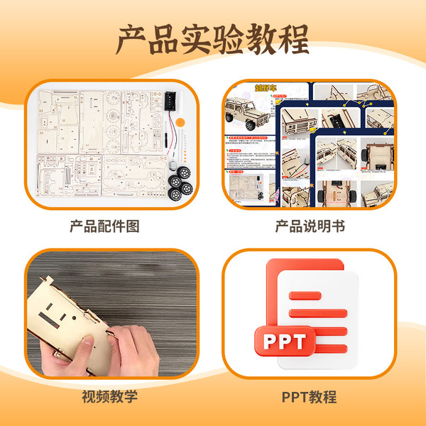 Wooden Puzzle Type DIY Handmade Zeep Car